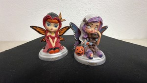 A Year of Enchantment Perpetual Calendar Collectible Figurines by Jasmine Becket-Griffith for The Hamilton CollectionBradford Exchange - August Fairy & October Fairy
