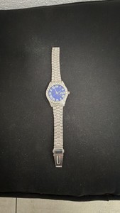 Analog Wrist Watch w Faux Diamond Embellishment & Roman Numeral Face