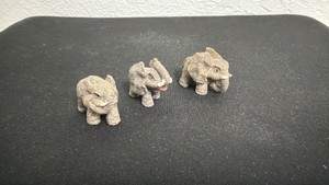Lot of 3 Resin 1 Elephant Figurines