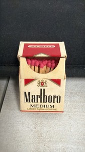 Vintage Miniature Matchbox Styled like a pack of Marlboro Medium Cigarettes (1991)