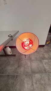 10.5 Aluminum Brooder Reflector Heat Lamp w 250-Watt Red Infrared Bulb