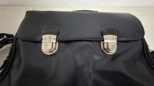 Vintage 1990s Avon Representative Black Leather Briefcase & Organizer Bag