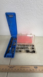 Lot of 3 Plastic Hardware Organizers w Assorted Hardware