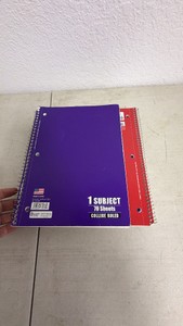 Lot of 6 Ruled Notebooks (3 Wide & 3 College)