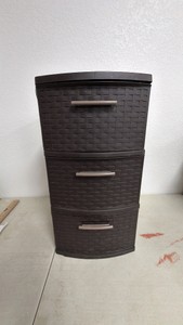 Sterilite 3 Drawer Weave Tower (Espresso Brown)