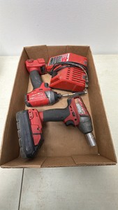 Lot of Milwaukee M18 Cordless Power Tools & Battery Charger
