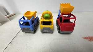 Lot of 3 Plastic Toy Construction Trucks
