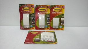 Lot of 4 Command Brand Damage-Free Hanging Strips