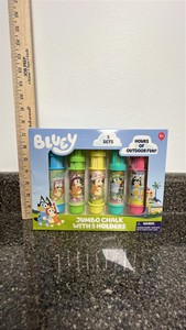 Brand New Bluey themed Jumbo chalk with five holders